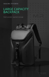 Деловой рюкзак для ноутбука 15.6 дюймов Mark Ryden MR9369 черный