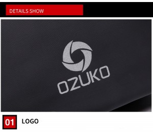 водонепроницаемый рюкзак OZUKO 8961 логотип светится ночью