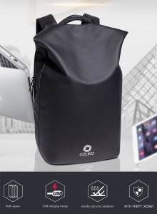 водонепроницаемый рюкзак OZUKO 8961 черный