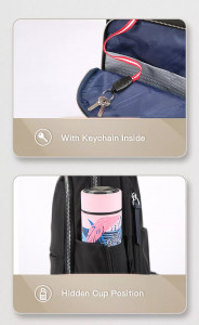 Женский рюкзак Bopai 62-70625 карман для коды, брелок для ключей