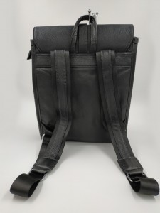 Мужской кожаный черный рюкзак Kangaroo Droi KS2226 спинка рюкзака