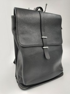 Мужской кожаный черный рюкзак Kangaroo Droi KS2226 вид сбоку