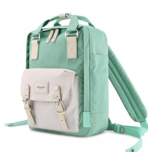 Школьный рюкзак Himawari HM188-L зеленый с белым фото вполоборота