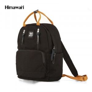 Рюкзак для ноутбука 14 Himawari 186 черный с желтым фото вполоборота