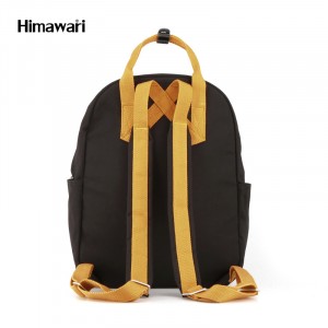 Рюкзак для ноутбука 14 Himawari 186 черный с желтым фото сзади