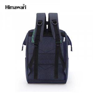 Рюкзак Himawari 2268 темно-синий с зеленым фото сзади