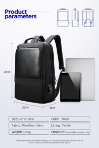 Школьный Рюкзак для ноутбука 15,6 BOPAI 61-26111 черный фото с характеристиками