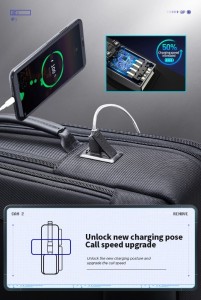 Тонкий рюкзак для ноутбука 15.6 BOPAI 61-39911 фото USB нового поколения