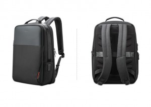 Деловой рюкзак для ноутбука 15.6 BOPAI 61-50011 черный фото вполоборота, фото сзади