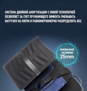 Деловой рюкзак для ноутбука 15.6 BOPAI 61-50011 черный система двойной амортизации