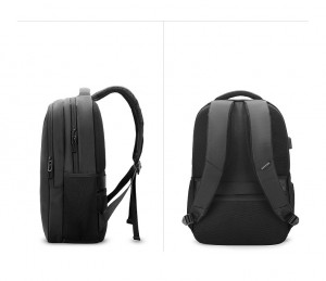 Рюкзак для ноутбука 15,6 Mark Ryden MR9508 черный фото сбоку, фото спинки рюкзака
