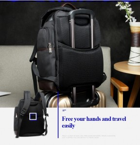 Рюкзак дорожный для ноутбука 15.6 BOPAI 11-85301 черный легко крепится на ручку чемодана