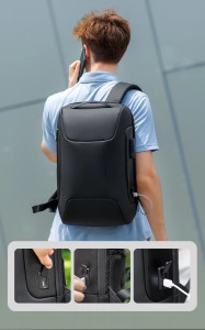 Рюкзак с кодовым замком Mark Ryden MR9116 черный с USB фото на модели