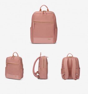 Рюкзак женский для ноутбука 14 BOPAI 62-51317 розовый в разных проекциях
