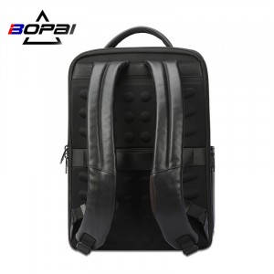 Кожаный мужской рюкзак BOPAI Bopai 61-67011 фото спинки рюкзака