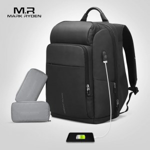 Рюкзак большой для ноутбука 17,3 Mark Ryden MR7080D_00 черный с USB  и 2 мини сумочками для туалетных принадлежностей