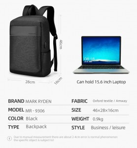 Городской рюкзак для ноутбука Mark Ryden MR9306 фото с характеристиками