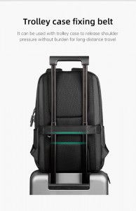 Городской рюкзак для ноутбука Mark Ryden MR9306 легко крепится на чемодане при помощи ленты