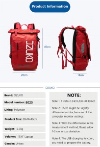 Молодежный модный рюкзак  OZUKO 8020 фото с характеристиками
