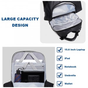 Молодежный рюкзак OZUKO 8961 черный карман для ноутбука до 16 дюймов