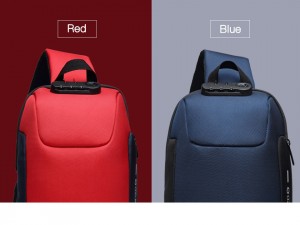 Рюкзак однолямочный OZUKO 9223L красный и синий в сравнении