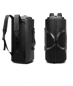 Сумка-рюкзак трансформер OZUKO 9288 черная в разных плоскостях