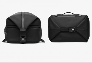 Сумка-рюкзак дорожная OZUKO 9291 черная в разных плоскостях