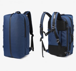 Сумка-рюкзак дорожная OZUKO 9291 синяя фото в разных плоскостях