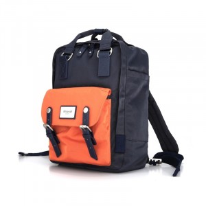 Рюкзак Himawari HM188-L синий с оранжевым фото вполоборота