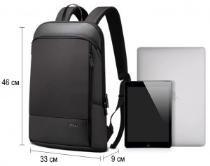 Тонкий рюкзак для ноутбука 17.3 унисекс Bopai 61-85011 фото с размерами