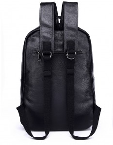 Рюкзак мужской кожаный Kangaroo Droi KS333 черный фото сзади