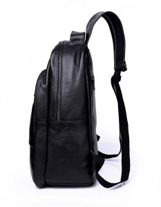 Рюкзак мужской кожаный Kangaroo Droi KS333 черный сбоку