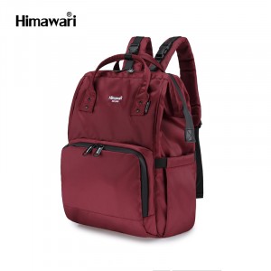Рюкзак для мам Himawari 1211 бордовый фото вполоборота