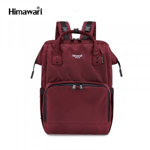 Рюкзак для мам Himawari 1211 бордовый фото спереди