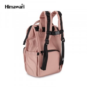 Рюкзак для мам Himawari 1211 розовый фото сзади