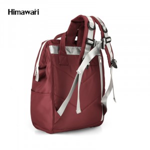 Рюкзак Himawari FSO-002 бордовый фото сзади