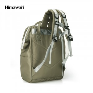 Рюкзак Himawari FSO-002 оливковый хаки фото сзади