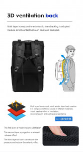 Молодежный модный рюкзак OZUKO 9376 анатомическая дышащая спинка