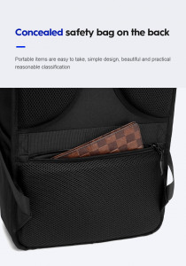 Молодежный модный рюкзак OZUKO 9376 потайной карман на спинке рюкзака