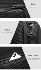 Деловой рюкзак для ноутбука 15,6 Ozuko 9307 детали и фурнитура фото 3