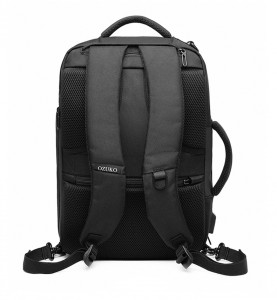 Деловой рюкзак для ноутбука 15,6 Ozuko 9307 черный  сзади