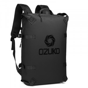 Молодежный рюкзак OZUKO 9235-1 черный фото вполоборота