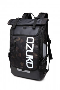 Молодежный модный рюкзак  OZUKO 8020 камуфляж фото вполоборота