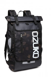 Молодежный модный рюкзак  OZUKO 8020 камуфляж фото вполоборота
