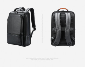 Кожаный рюкзак для ноутбука 15,6 Bopai 61-70111 фото сзади