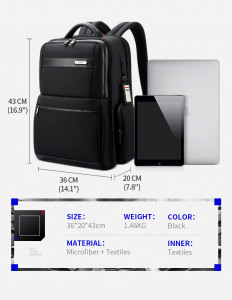 Мужской бизнес-рюкзак BOPAI 61-86611 фото с характеристиками