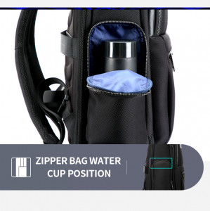 Мужской бизнес-рюкзак BOPAI 61-86611 боковой карман для бутылки с водой