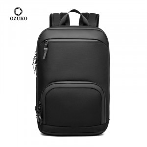 Рюкзак для ноутбука 15,6 Ozuko 9474 черный фото спереди