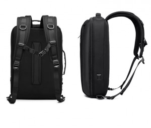 Рюкзак-сумка для ноутбука 15,6 Ozuko 9490 черный с разных сторон