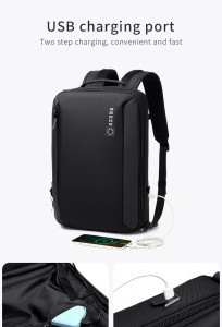 Рюкзак-сумка для ноутбука 15,6 Ozuko 9490 с USB  разъемом